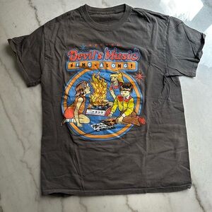 Threadless -  Devil’s Music Sing Along Grey Shirt - Size Medium